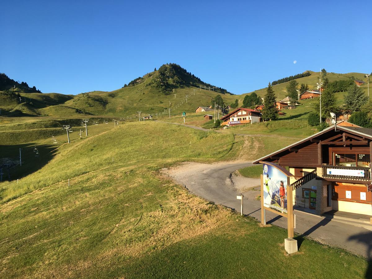 Hotel Les Skieurs Bellevaux Bagian luar foto